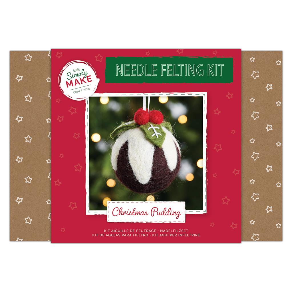 Simply Make Needle Felting Kit - Christmas Pudding