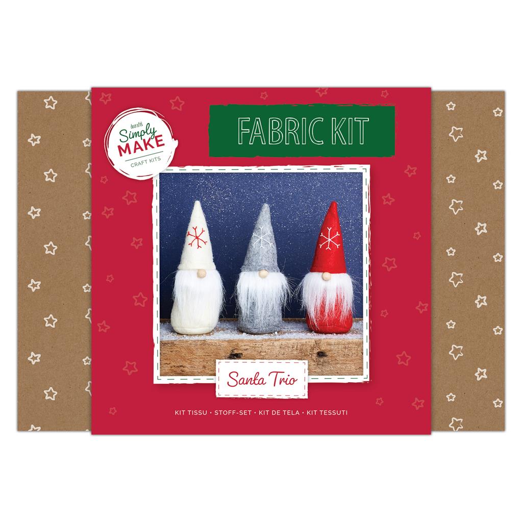 Simply Make Fabric Kit - Large Santa Trio