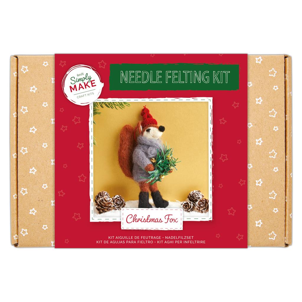 Simply Make Needle Felting Kit - Christmas Fox