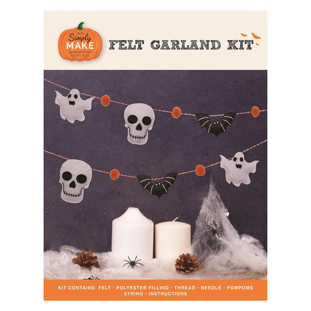 Simply Make Felt Garland Kit - Skulls