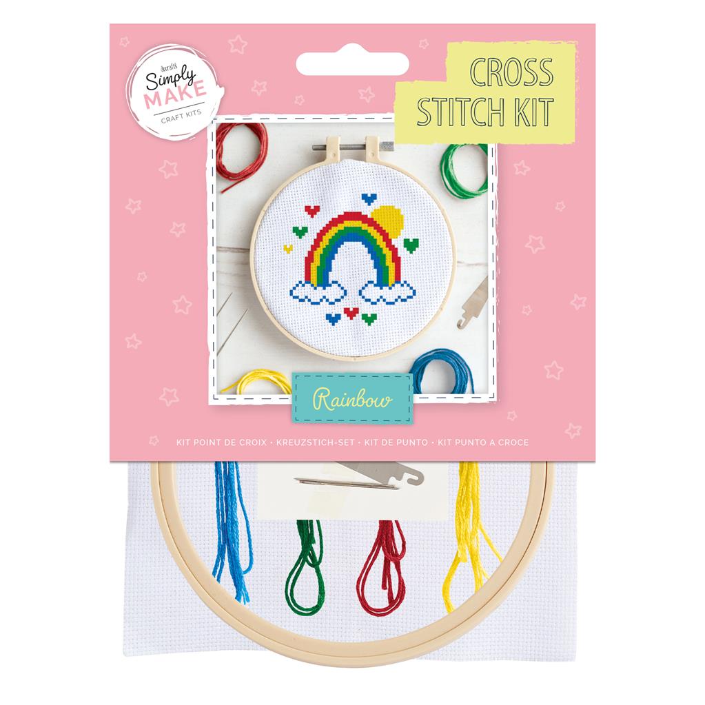 Simply Make 5" Cross Stitch Kit - Rainbow