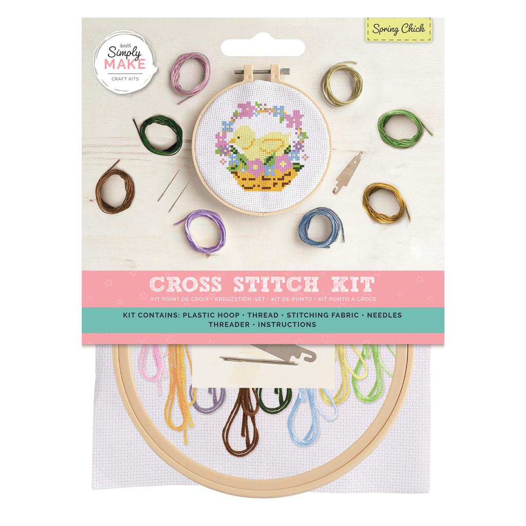 Simply Make 5" Cross Stitch Kit - Spring Chick