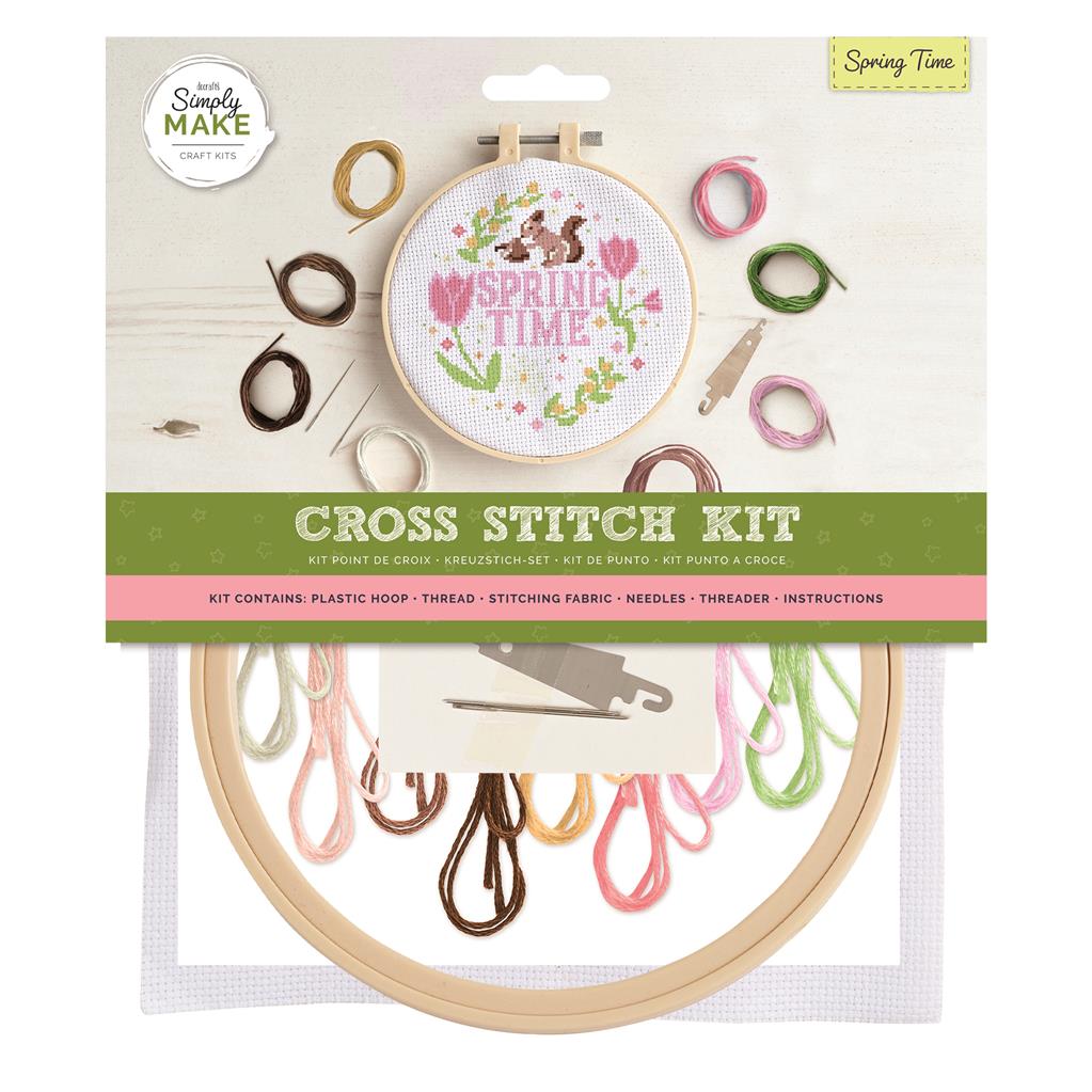 Simply Make 8" Cross Stitch Kit - Springtime