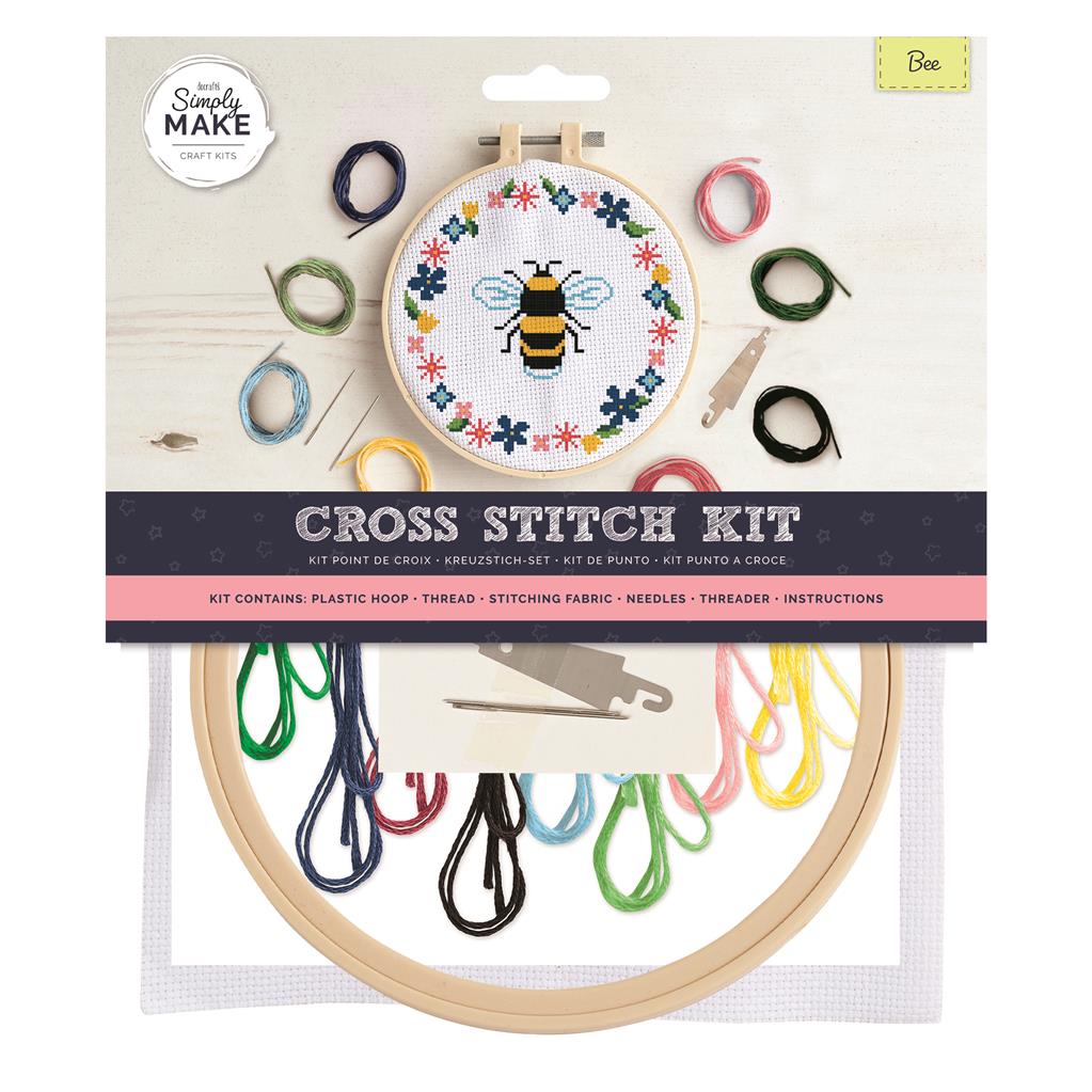 Simply Make 8" Cross Stitch Kit - Bee