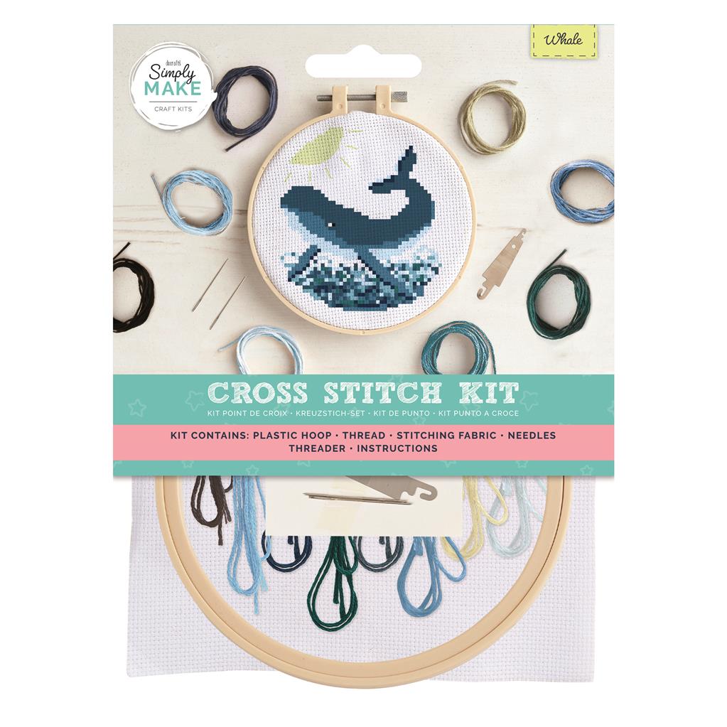 Simply Make 5" Cross Stitch Kit - Whale