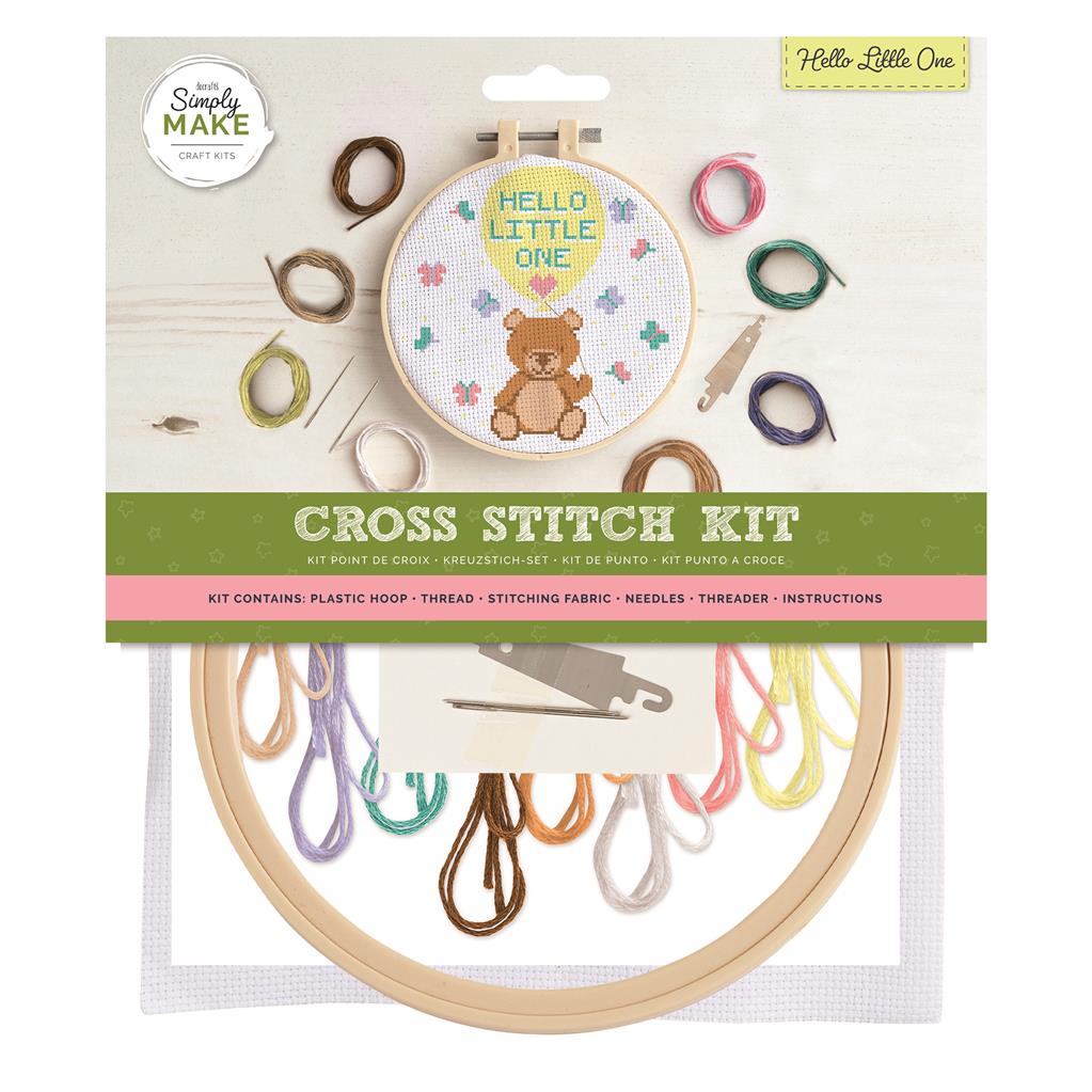 Simply Make 8" Cross Stitch Kit - Hello Little One
