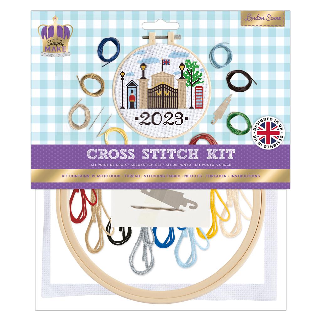 Simply Make 8" Cross Stitch Kit - London Scene