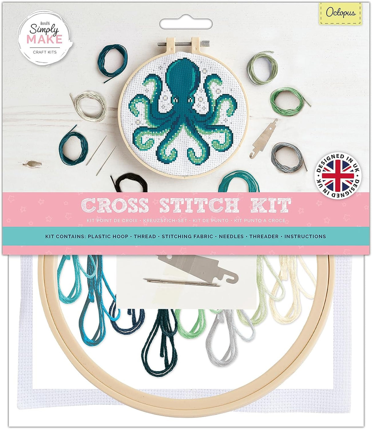 Simply Make 8" Cross Stitch Kit - Octopus