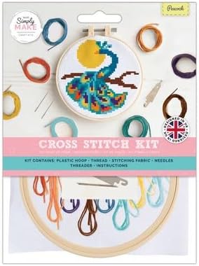 Simply Make 5" Cross Stitch Kit - Peacock