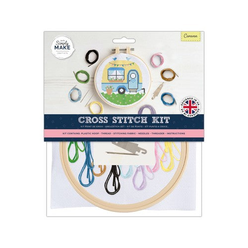 Simply Make 8" Cross Stitch Kit - Caravan