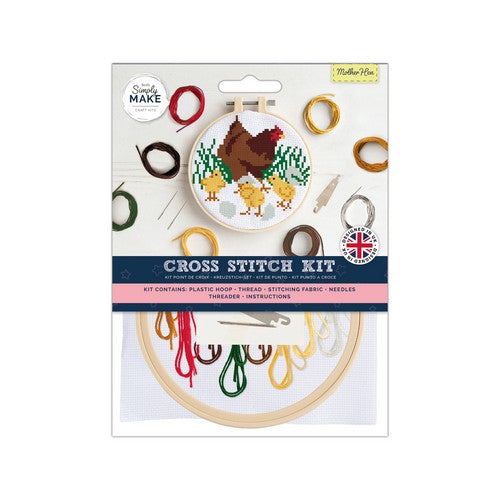 Simply Make 5" Cross Stitch Kit - Mother Hen