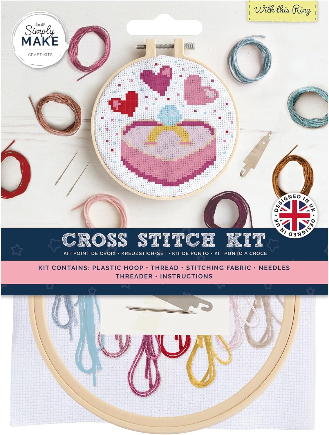 Simply Make 5" Cross Stitch Kit - With this Ring