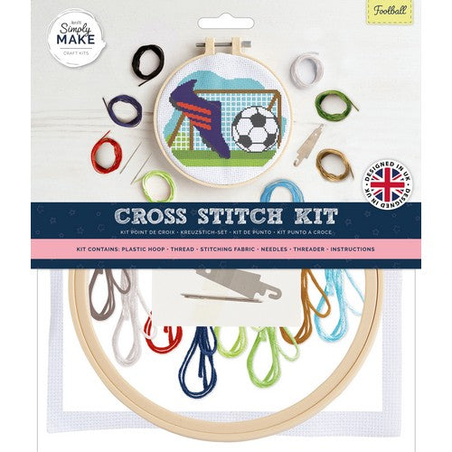 Simply Make 8" Cross Stitch Kit - Football
