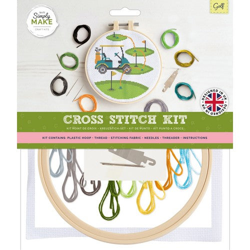 Simply Make 8" Cross Stitch Kit - Golf