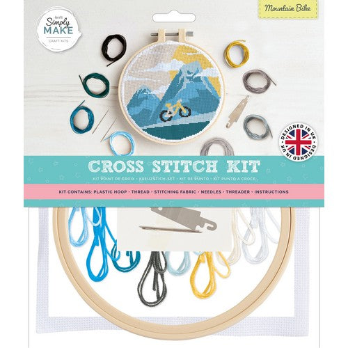 Simply Make 8" Cross Stitch Kit - Mountain Bike