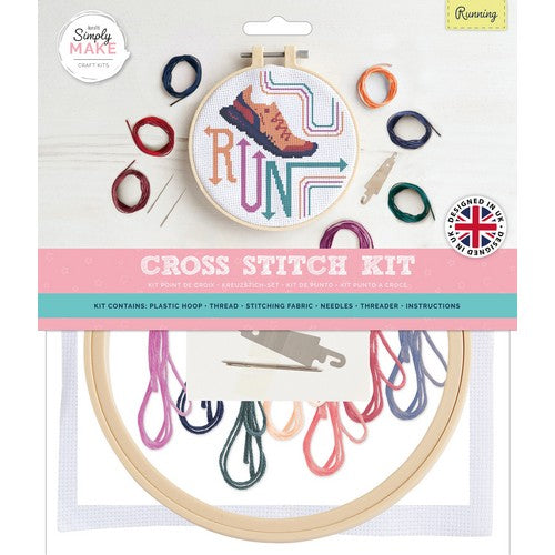Simply Make 8" Cross Stitch Kit - Running