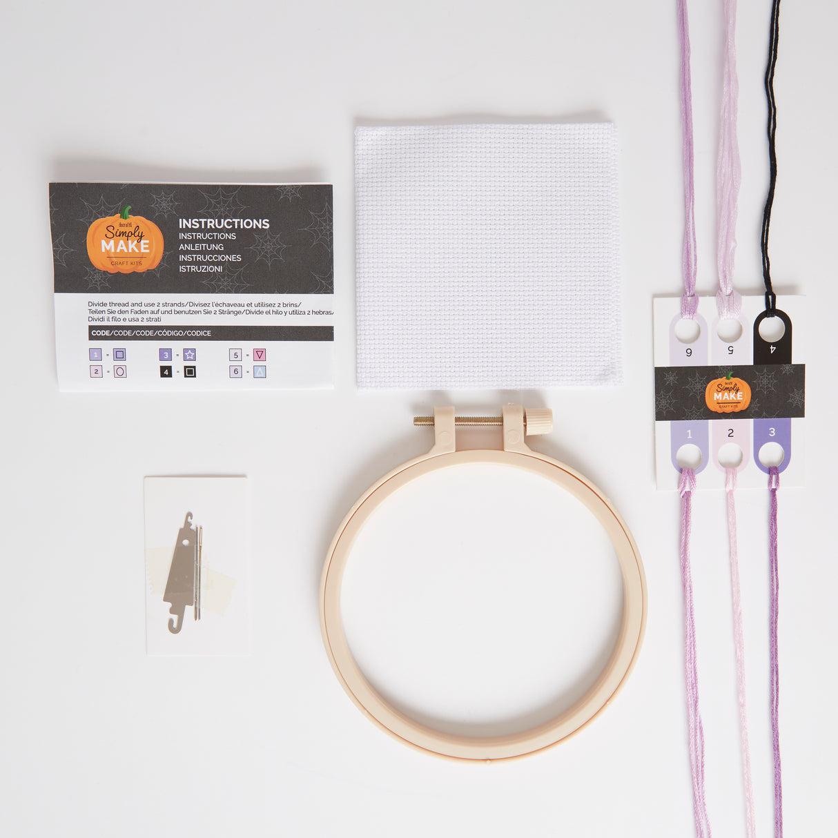 Simply Make 5" Halloween Cross Stitch Kit - Friendly Ghost