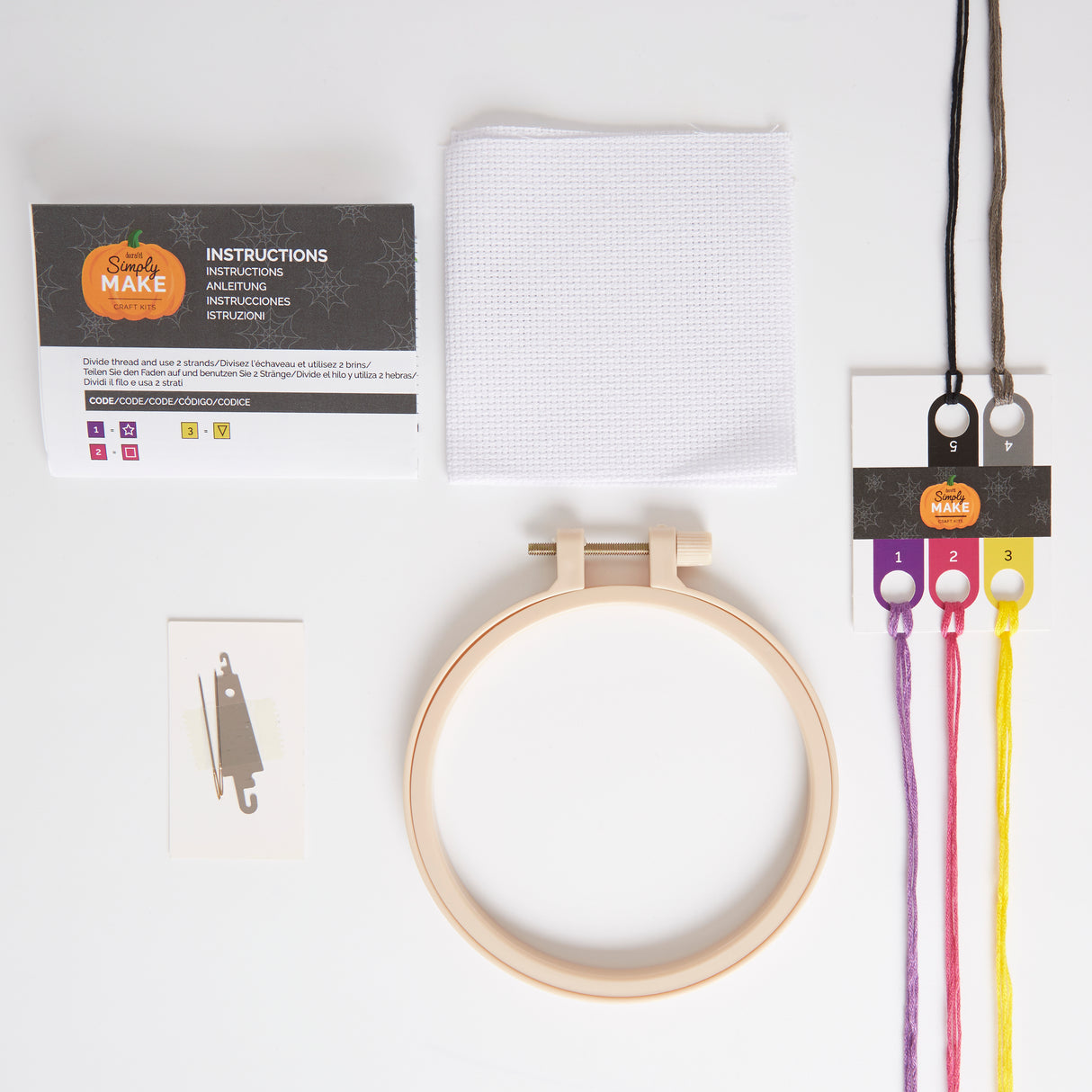 Simply Make 5" Halloween Cross Stitch Kit - Spider