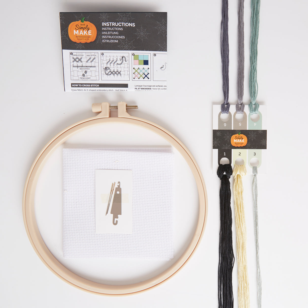 Simply Make 8" Halloween Cross Stitch Kit - Moon