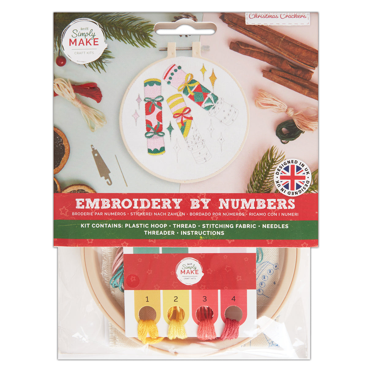 Simply Make Embroidery By Numbers - Xmas Crackers