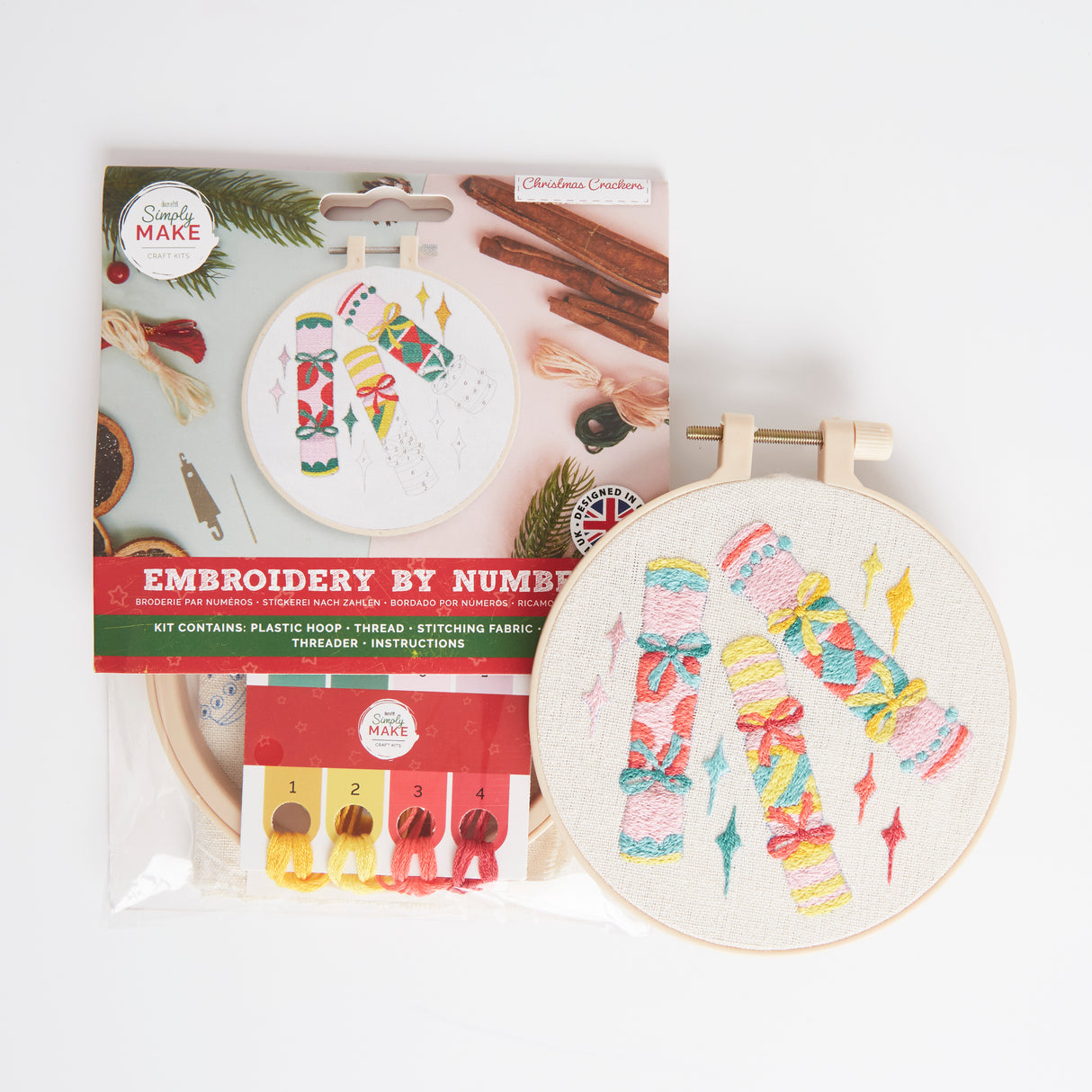 Simply Make Embroidery By Numbers - Xmas Crackers