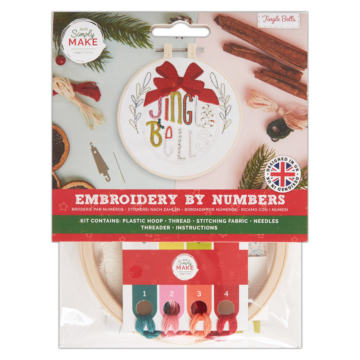 Simply Make Embroidery By Numbers - Jingle Bells