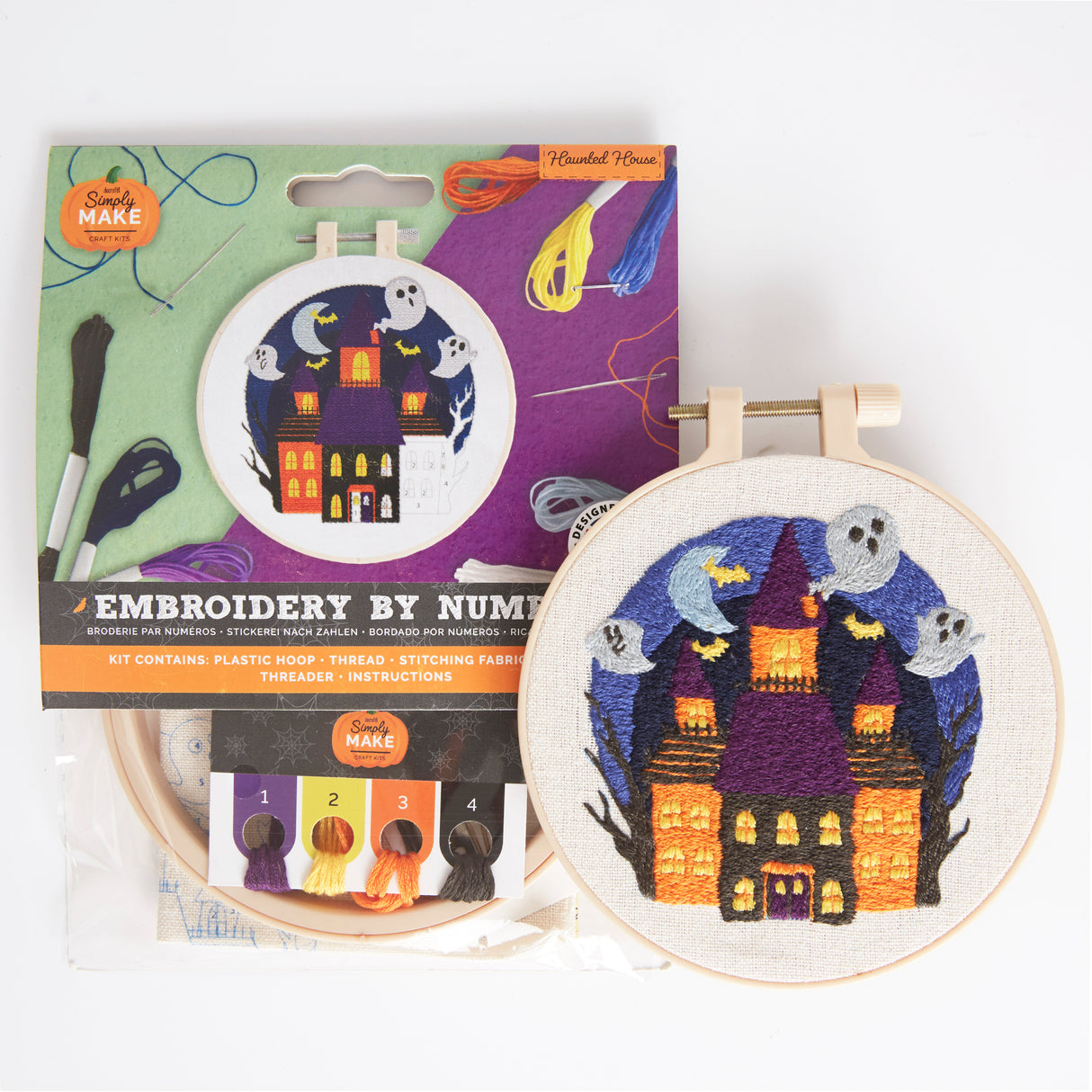 Simply Make Embroidery By Numbers - Haunted House