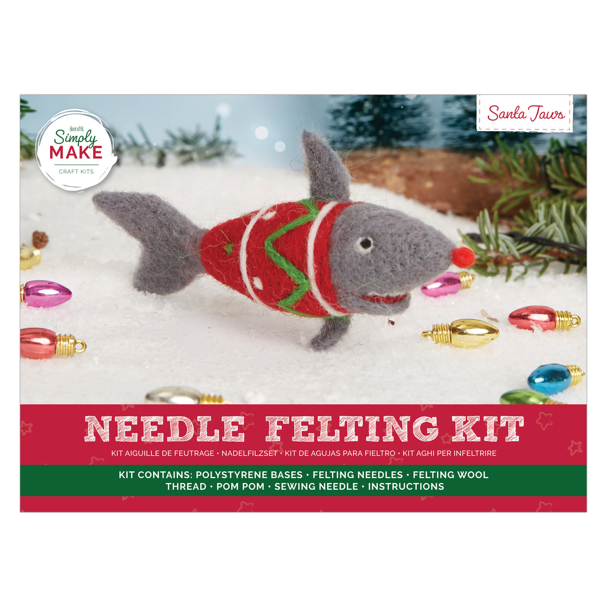Simply Make Needle Felting Kit - Santa Jaws - Shark