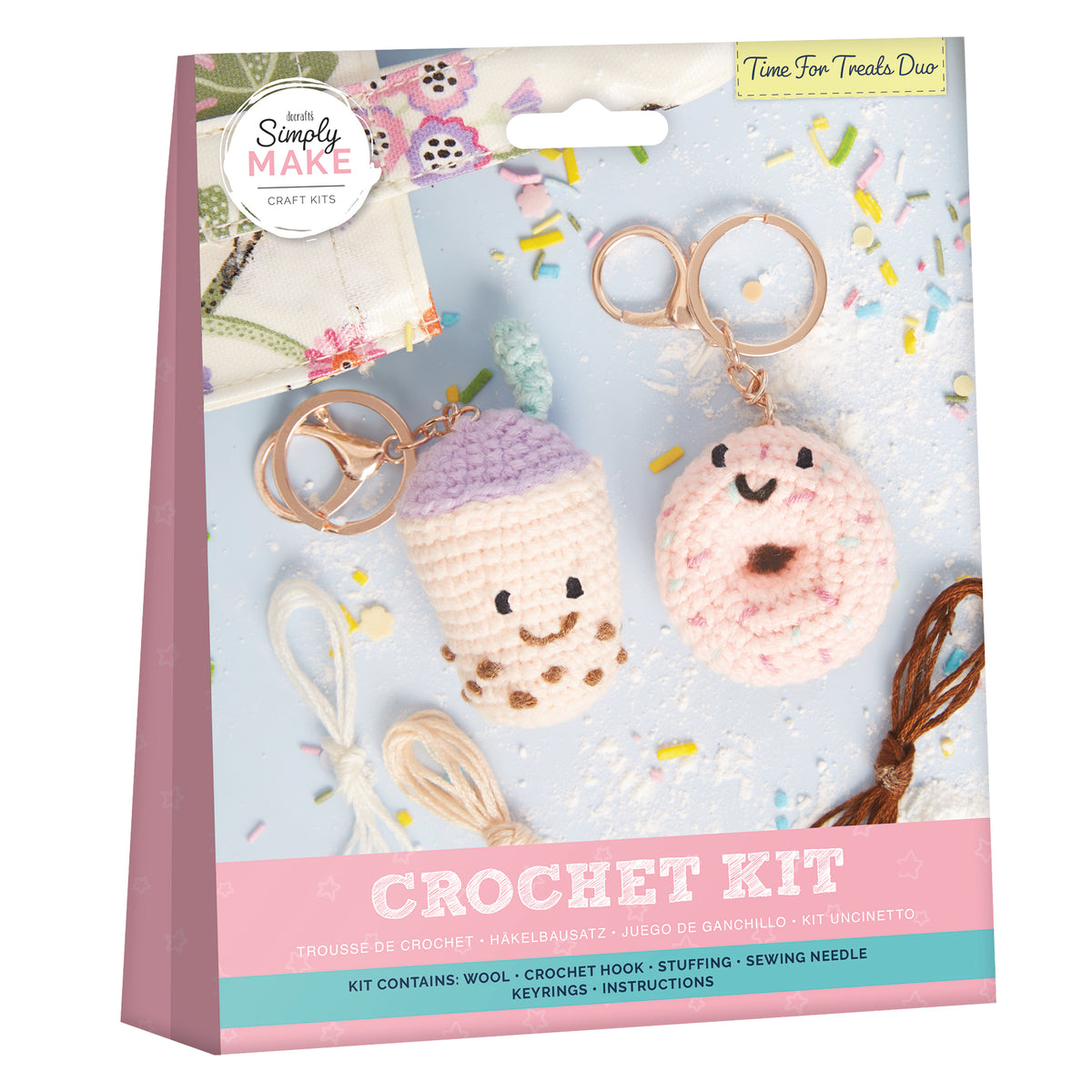 Simply Make Crochet Kit - Time for Treats Keyring Duo