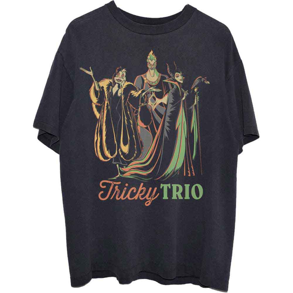 Disney Unisex T-Shirt Tricky Trio Black (M)