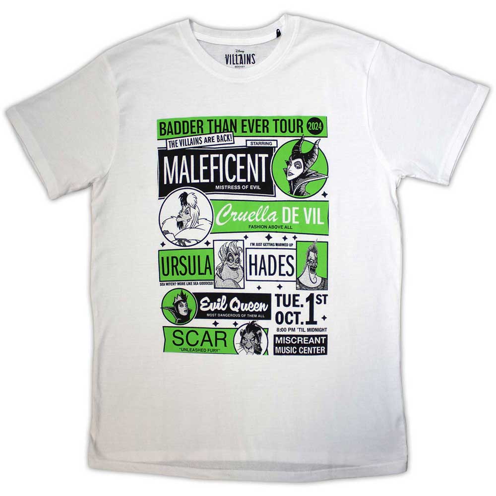 Disney Unisex T-Shirt Badder Than Ever Tour White (M)