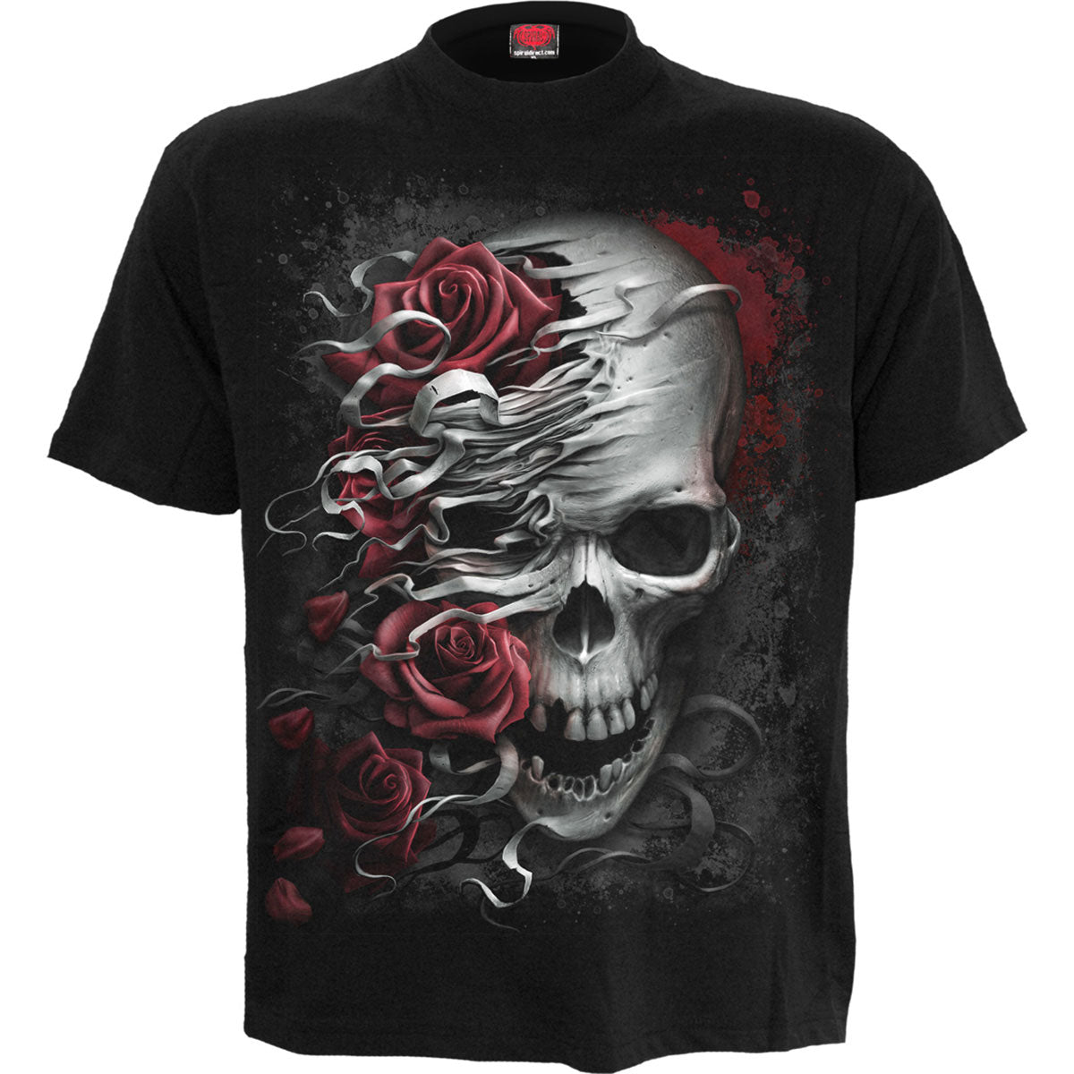 Spiral Unisex T-Shirt Skulls N' Roses Black (S)