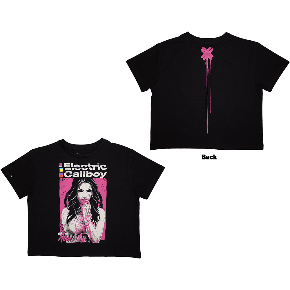 Electric Callboy Ladies Crop Top Eat Me Alive (Back Print) Black (L)