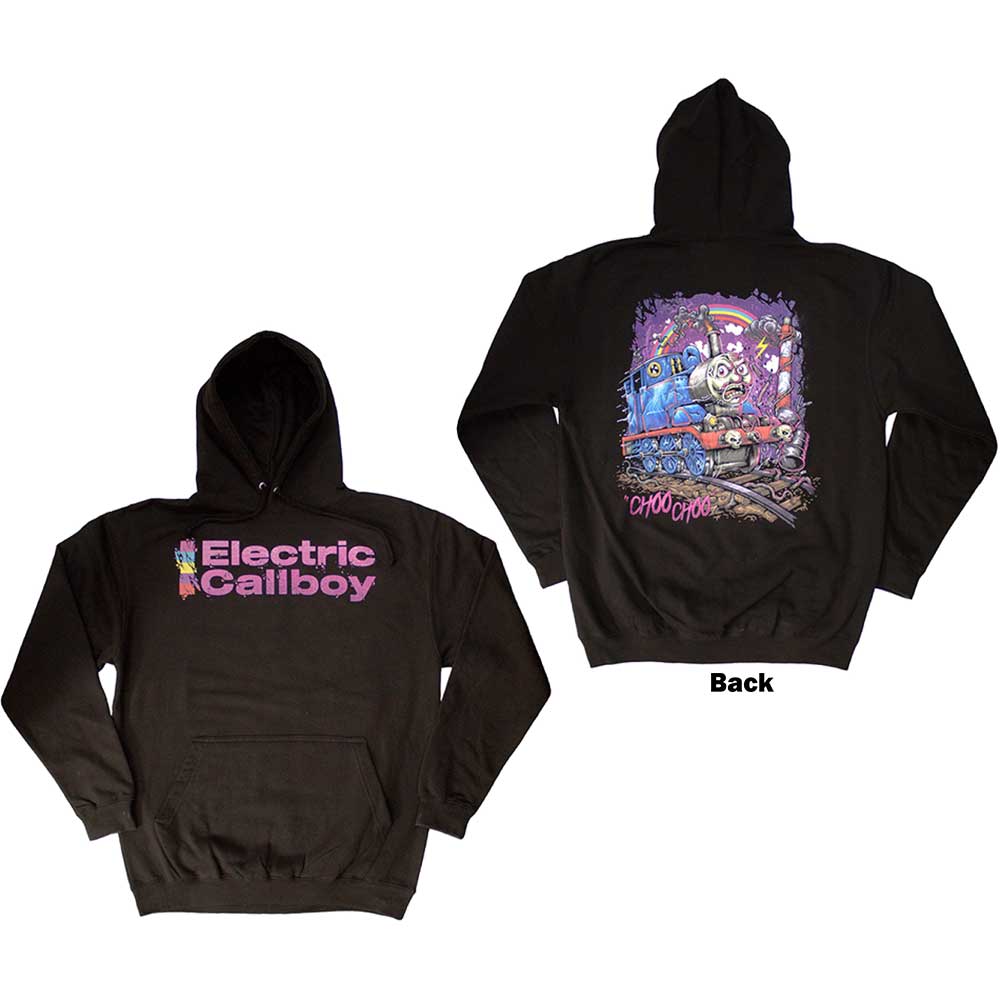 Electric Callboy Unisex Pullover Hoodie Choo Choo (Back Print) Black (M)