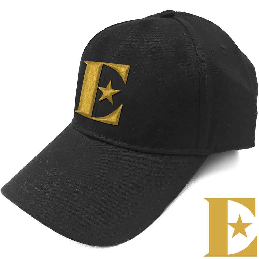 Elton John Unisex Baseball Cap Gold 'E' Black