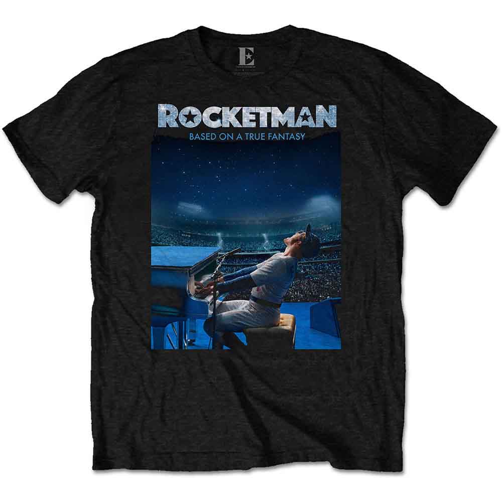 Elton John Unisex T-Shirt Rocketman Starry Night Black (XL)