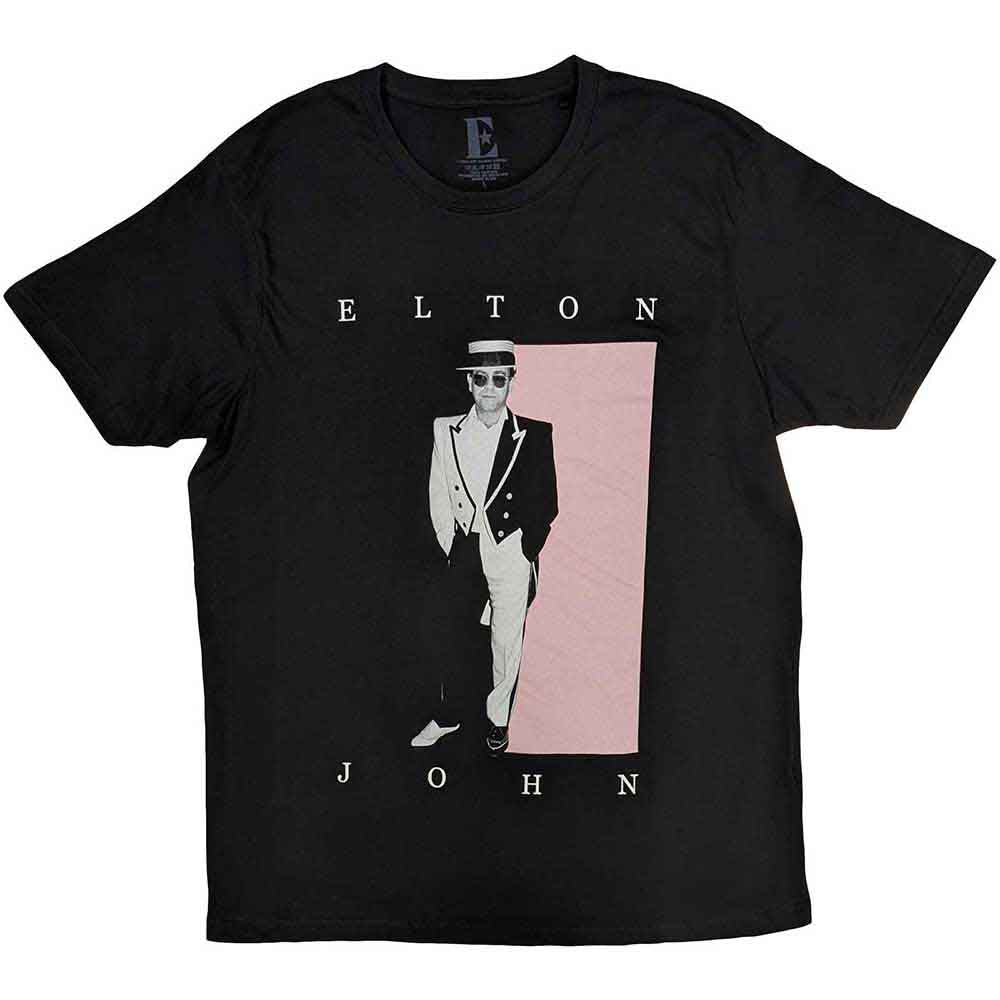 Elton John Unisex T-Shirt Tux Photo Black (S)