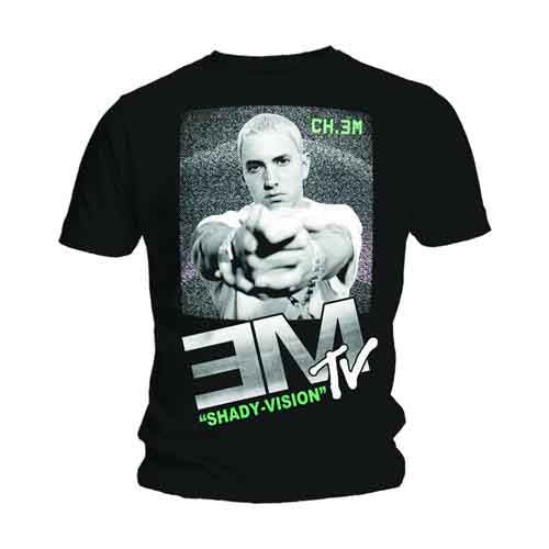 Eminem Men's T-Shirt EM TV Black (XL)