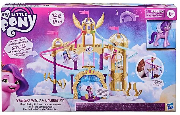 Hasbro My Little Pony Movie Princess Petals & Cloudstuff Royal Racing Ziplines