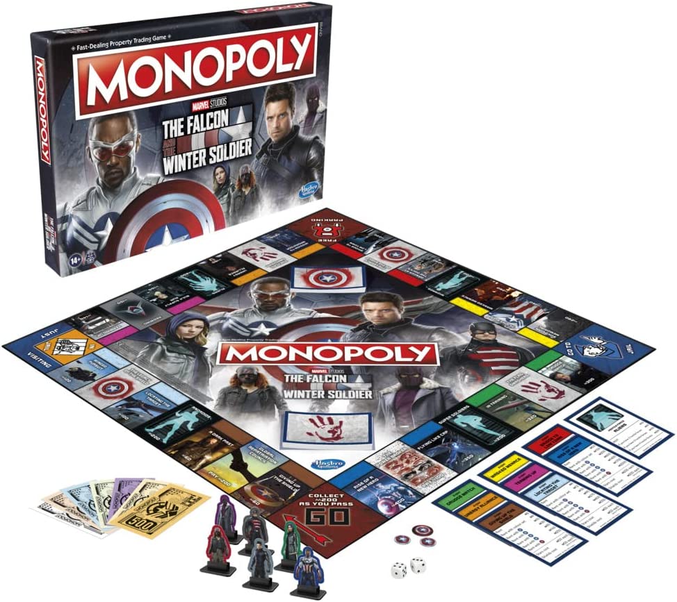 Hasbro Monopoly Marvel Falcon and the Winter Soldier Board Game