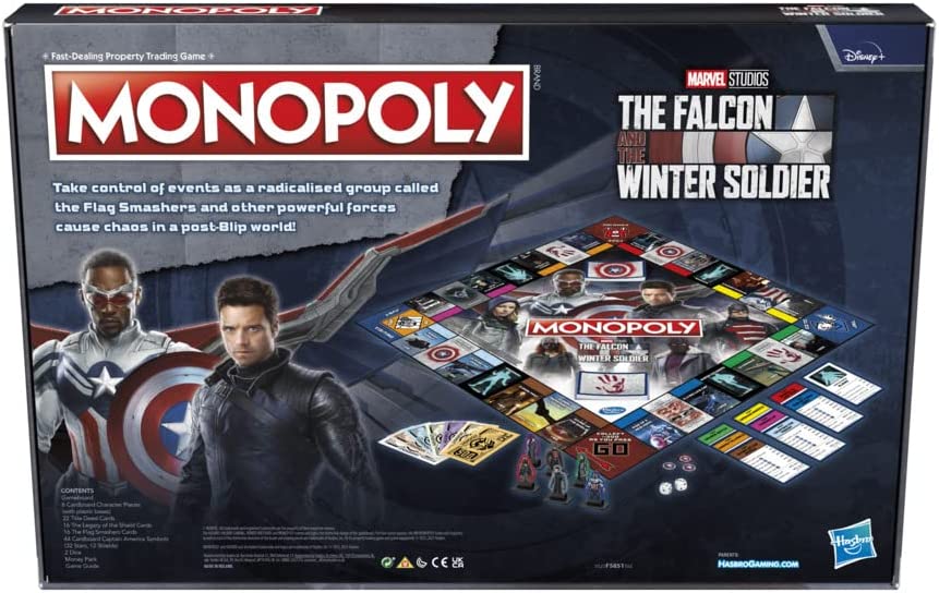 Hasbro Monopoly Marvel Falcon and the Winter Soldier Board Game