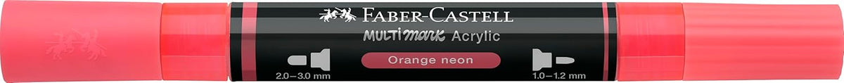 Faber-Castell Multimark Acrylic Dual Marker Pen Orange Neon (255)