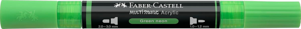 Faber-Castell Multimark Acrylic Dual Marker Pen Green Neon (257)