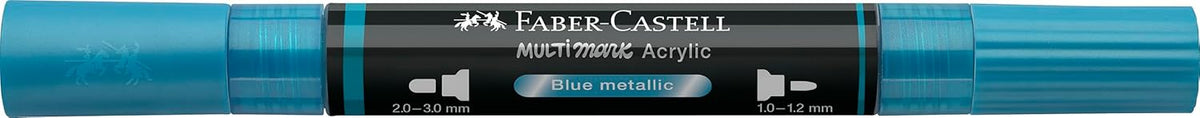 Faber-Castell Multimark Acrylic Dual Marker Pen Blue Metallic (292)