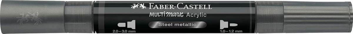 Faber-Castell Multimark Acrylic Dual Marker Pen Steel Metallic (297)