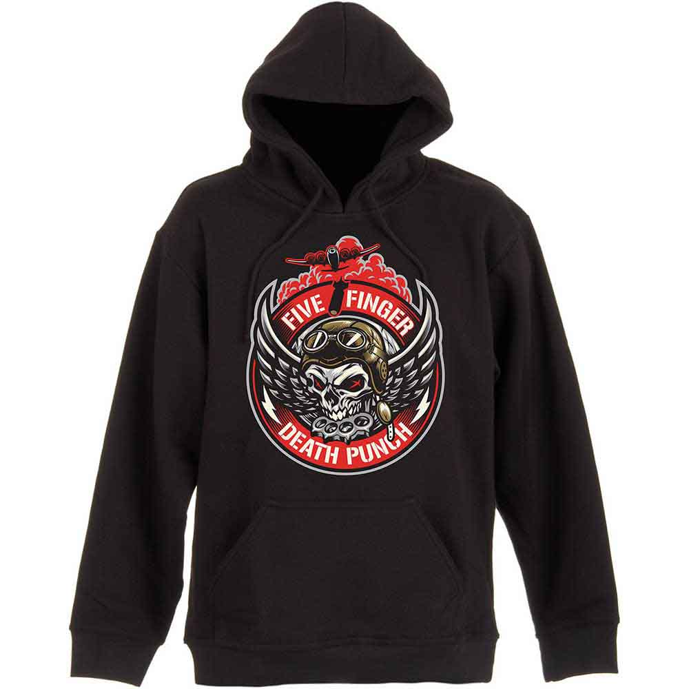 Five Finger Death Punch Men's Pullover Hoodie Bomber Patch (L)