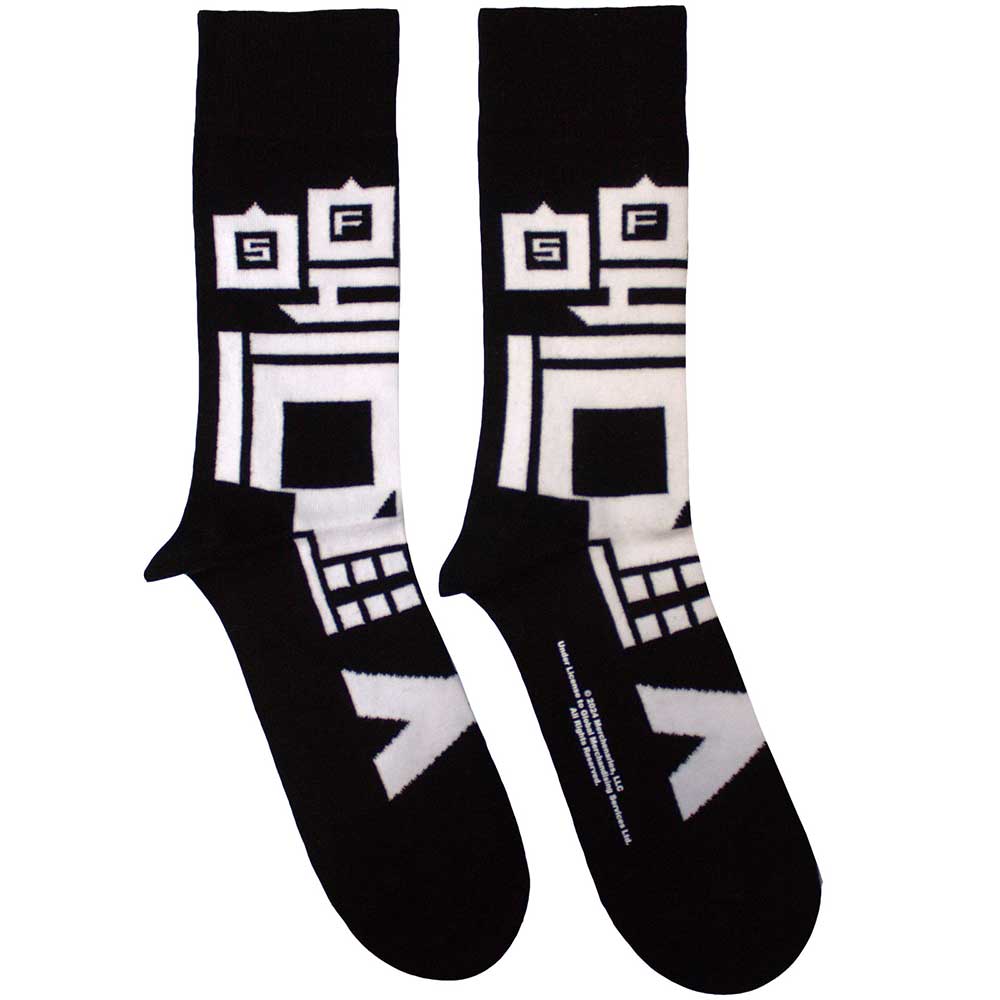 Five Finger Death Punch Unisex Ankle Socks Pixeled Skull Black