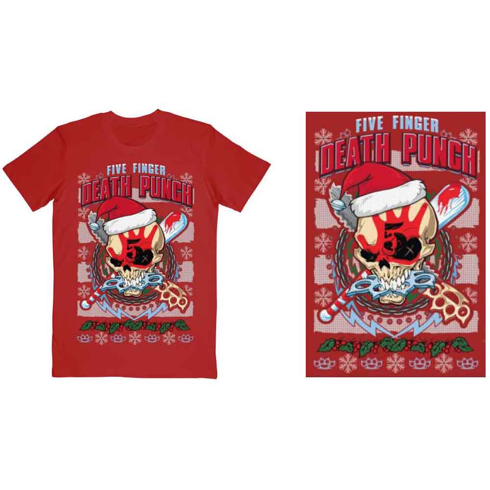 Five Finger Death Punch Unisex T-Shirt Zombie Kill Xmas Red (S)