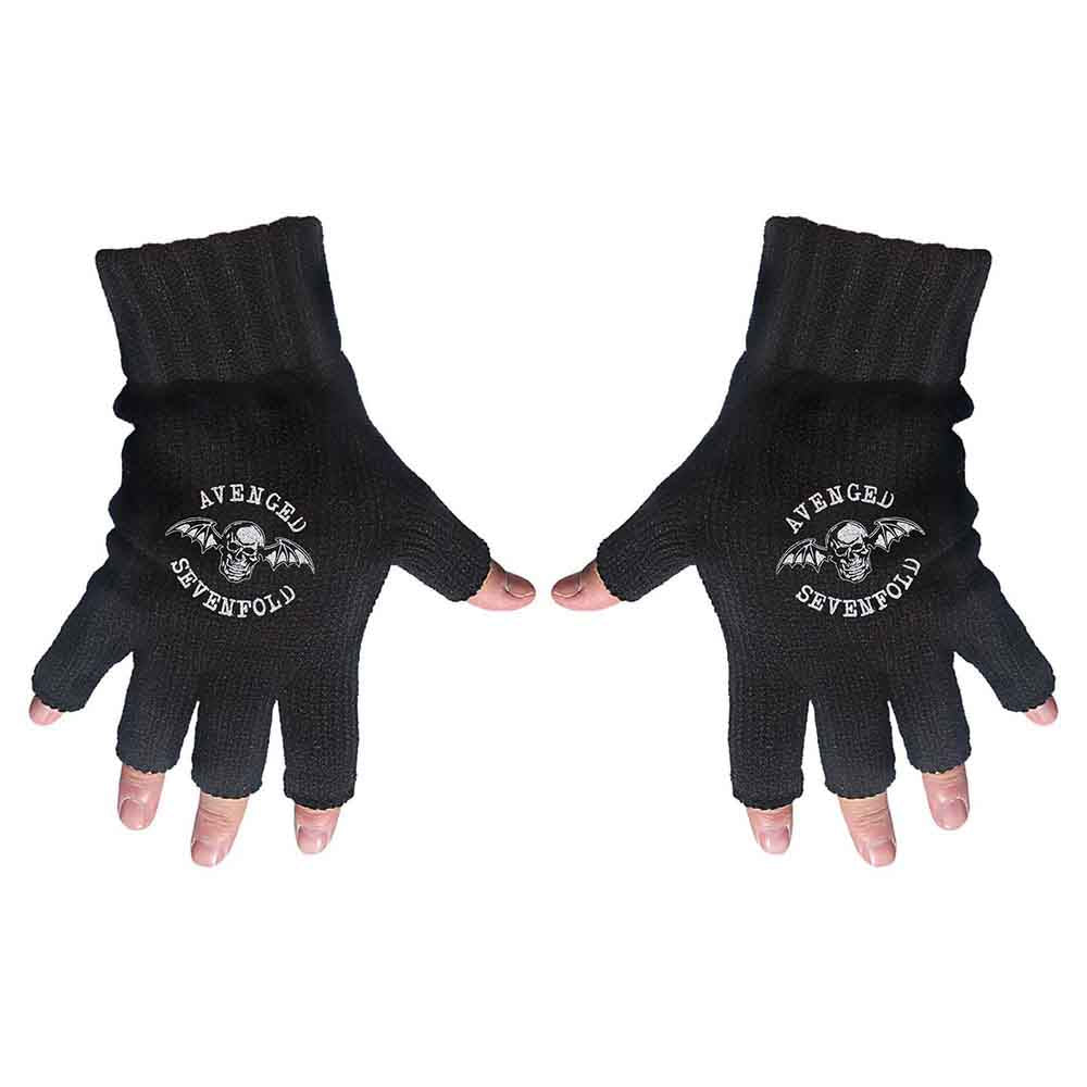Avenged Sevenfold Men's Fingerless Gloves Black Death Bat