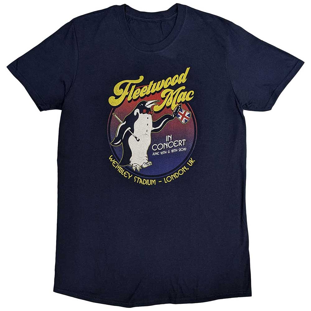 Fleetwood Mac Unisex T-Shirt Wembley 2019 (Ex-Tour) Blue (S)